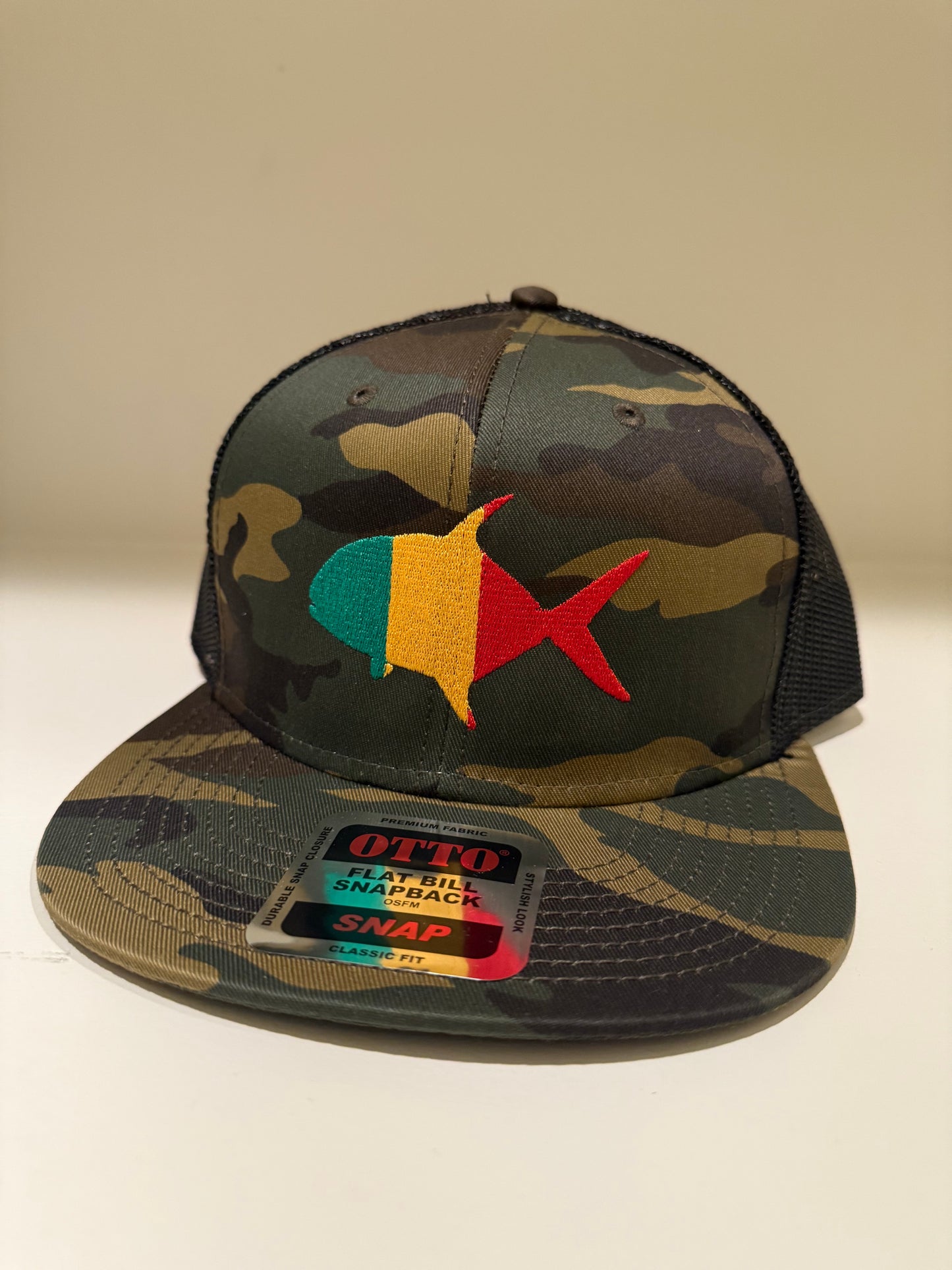 Rasta Permit camo flat bill
