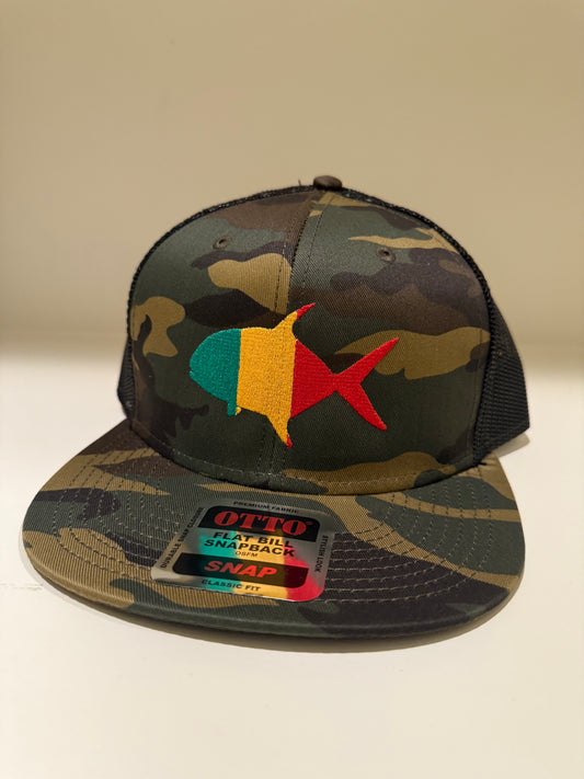 Rasta Permit camo flat bill